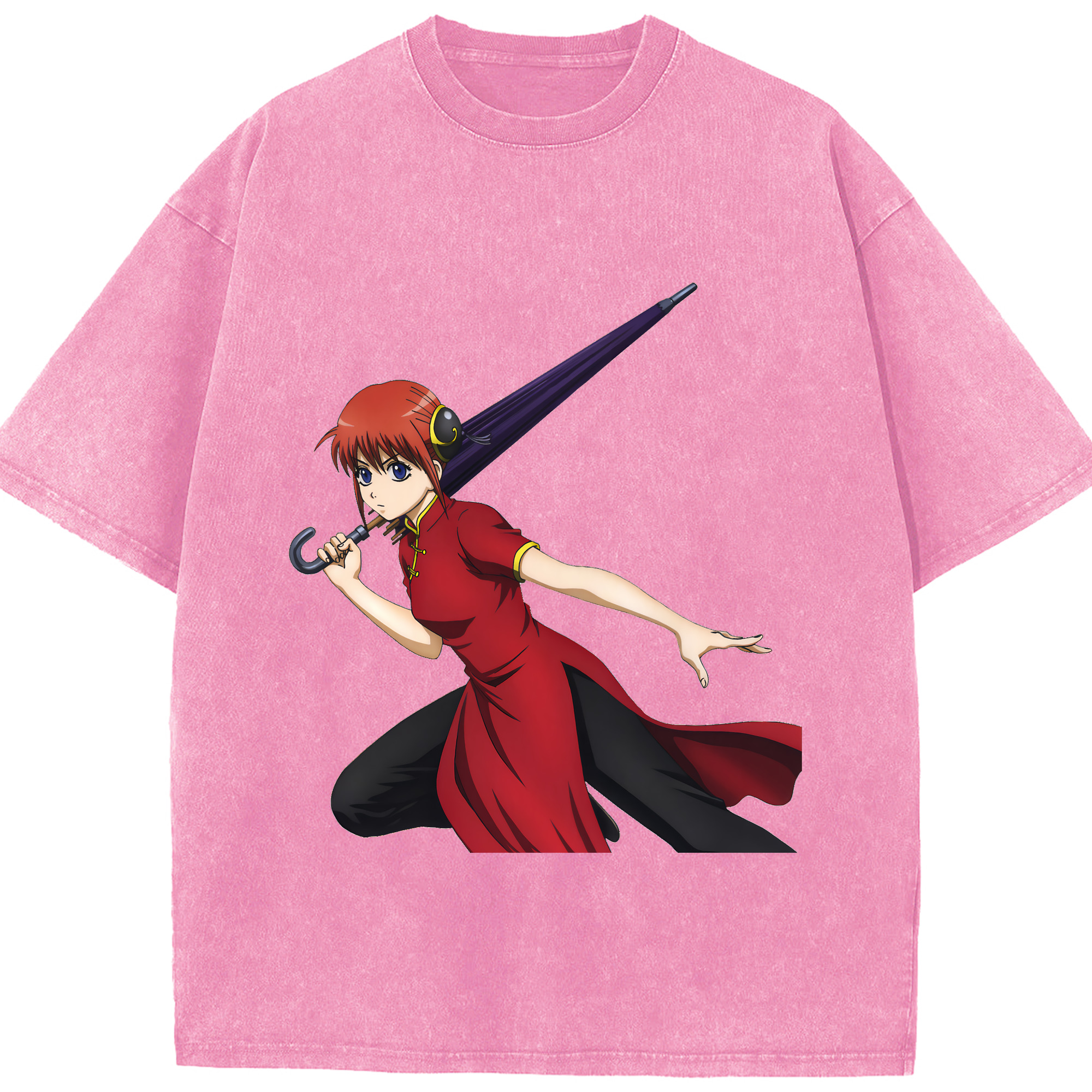 （画像用） ぎんたま 坂田銀時（さかたぎんとき） 神楽 志村新八（しむら しんぱち） GINTAMA Sakata Gintoki Kagura Shimura Shinpachi 綿100% ヴィンテージ風 半袖Tシャツ（フロントプリント）